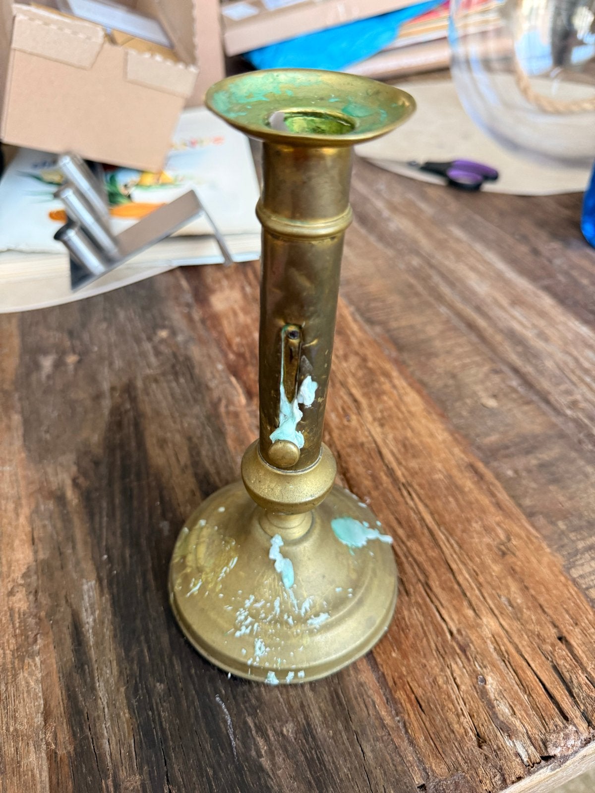 Vintage Koperen Kandelaar - Klassiek Design, Ophalen of Verzenden, Koper of Brons
