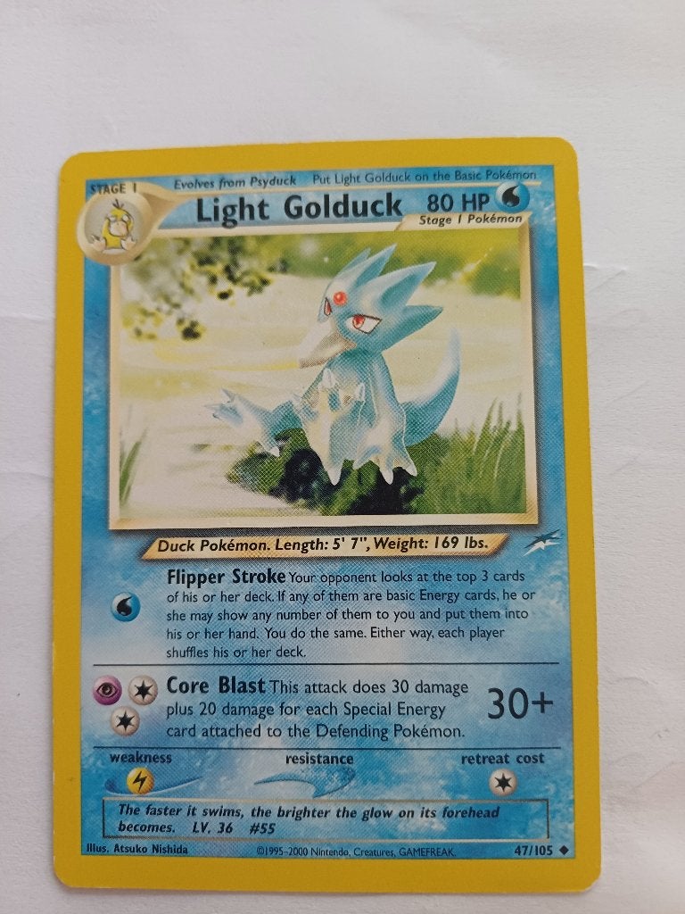 Pokémon- Light Golduck 47/105-Neo Destiny-EX/ LP, Verzenden, Zo goed als nieuw, Losse kaart