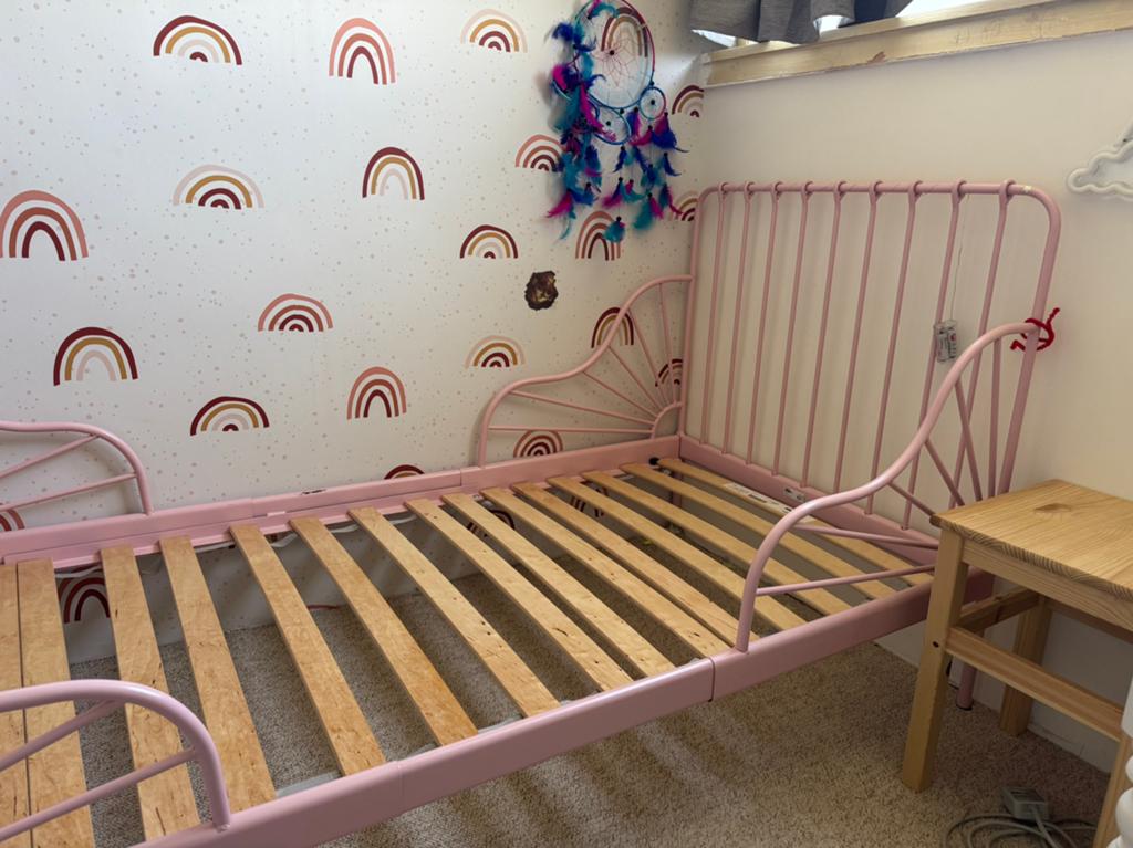 Meegroeibed Ikea, Kinderen en Baby's, Kinderkamer | Bedden, Ophalen, Gebruikt, 70 tot 85 cm, 140 tot 160 cm