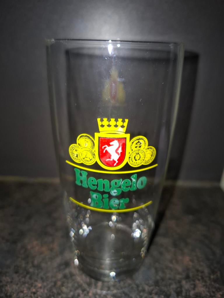 Hengelo Bier Glas - Uniek verzamelobject, Verzamelen, Ophalen of Verzenden, Gebruikt, Glas of Glazen, Overige merken