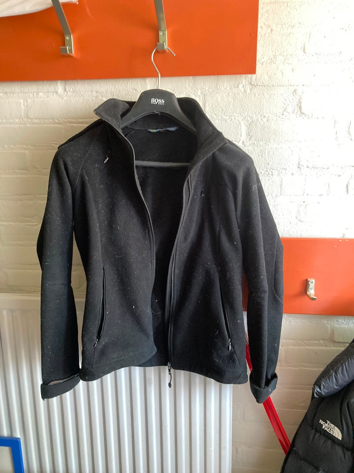 Zwart fleecevest met rits, Ophalen of Verzenden, Gedragen, Maat 38/40 (M), Zwart