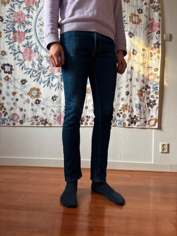 Levi's 505 skinny jeans for men, W32 (confectie 46) of kleiner, Ophalen of Verzenden, Grijs, Gedragen