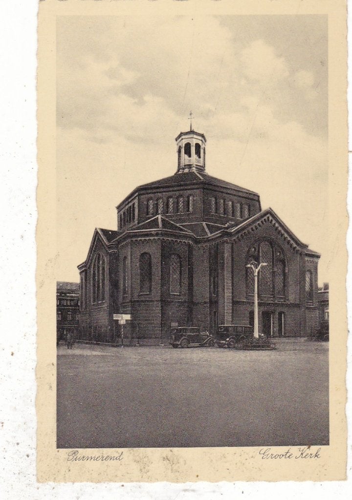 Purmerend-Groote Kerk circa 1935, Verzamelen, Ansichtkaarten | Nederland, Verzenden, 1920 tot 1940, Ongelopen, Noord-Holland
