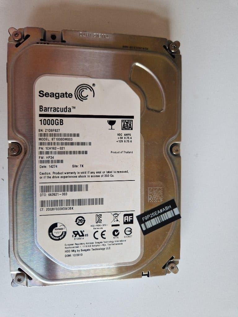 seagate 1TB HDD, Computers en Software, Harde schijven, Intern, Gebruikt, 1000gb, Ophalen of Verzenden