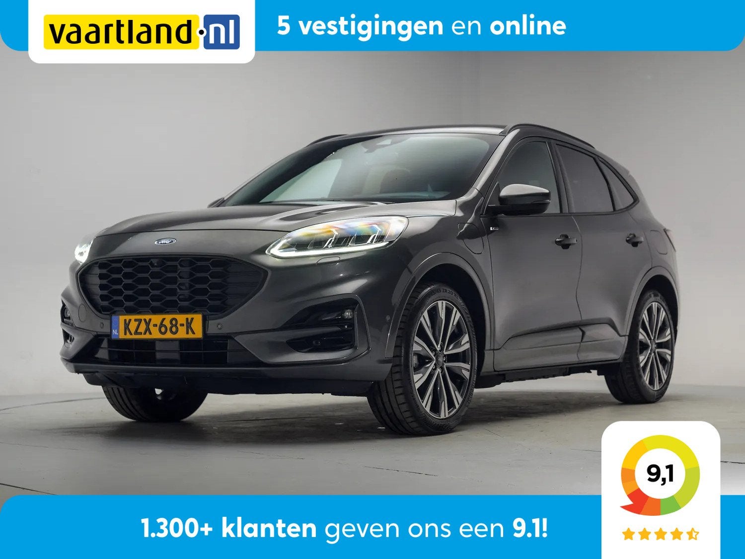 Ford Kuga 2.5 Plug-in Hybrid ST-Line X Aut. [ Adapt.cruise C, Auto's, Automaat, 14 kWh, Gebruikt, 4 cilinders