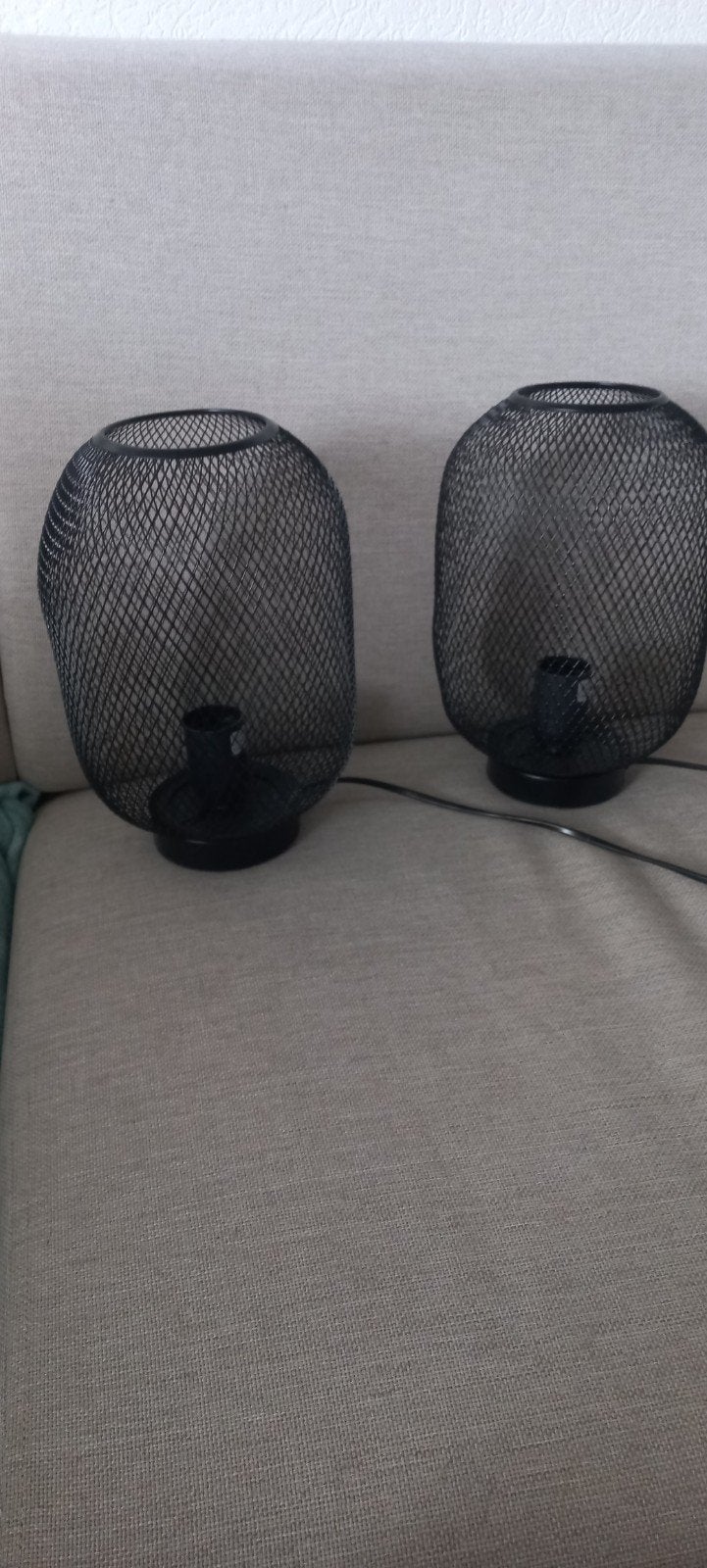 Set van 2 zwarte draadlampen, Ophalen, Zo goed als nieuw