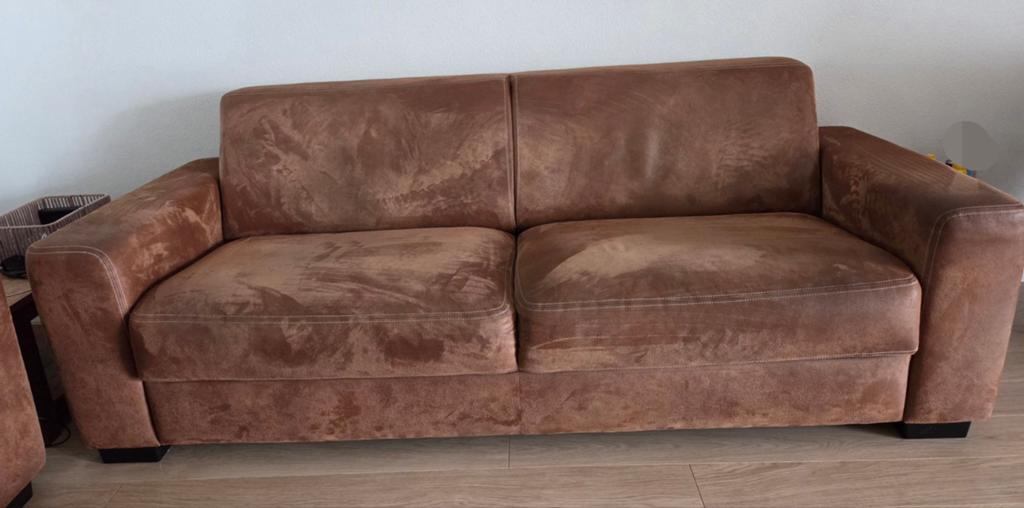 Hele nette 4 + 3 zits in microleder van Pronto Wonen, Huis en Inrichting, Banken | Bankstellen, Ophalen, 75 tot 100 cm, Zo goed als nieuw