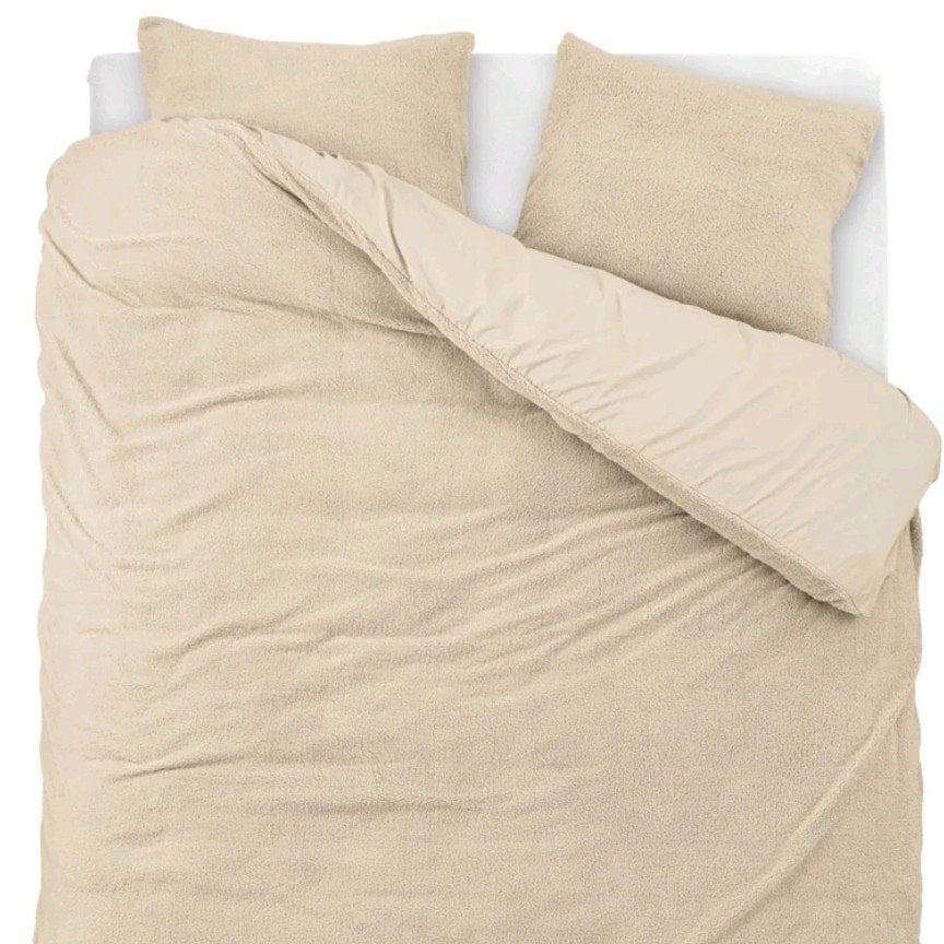 Sleeptime Teddy Dekbedovertrek 200x200/220 incl. slopen, Anti-allergisch, Bruin, Onbekend, Sleeptime