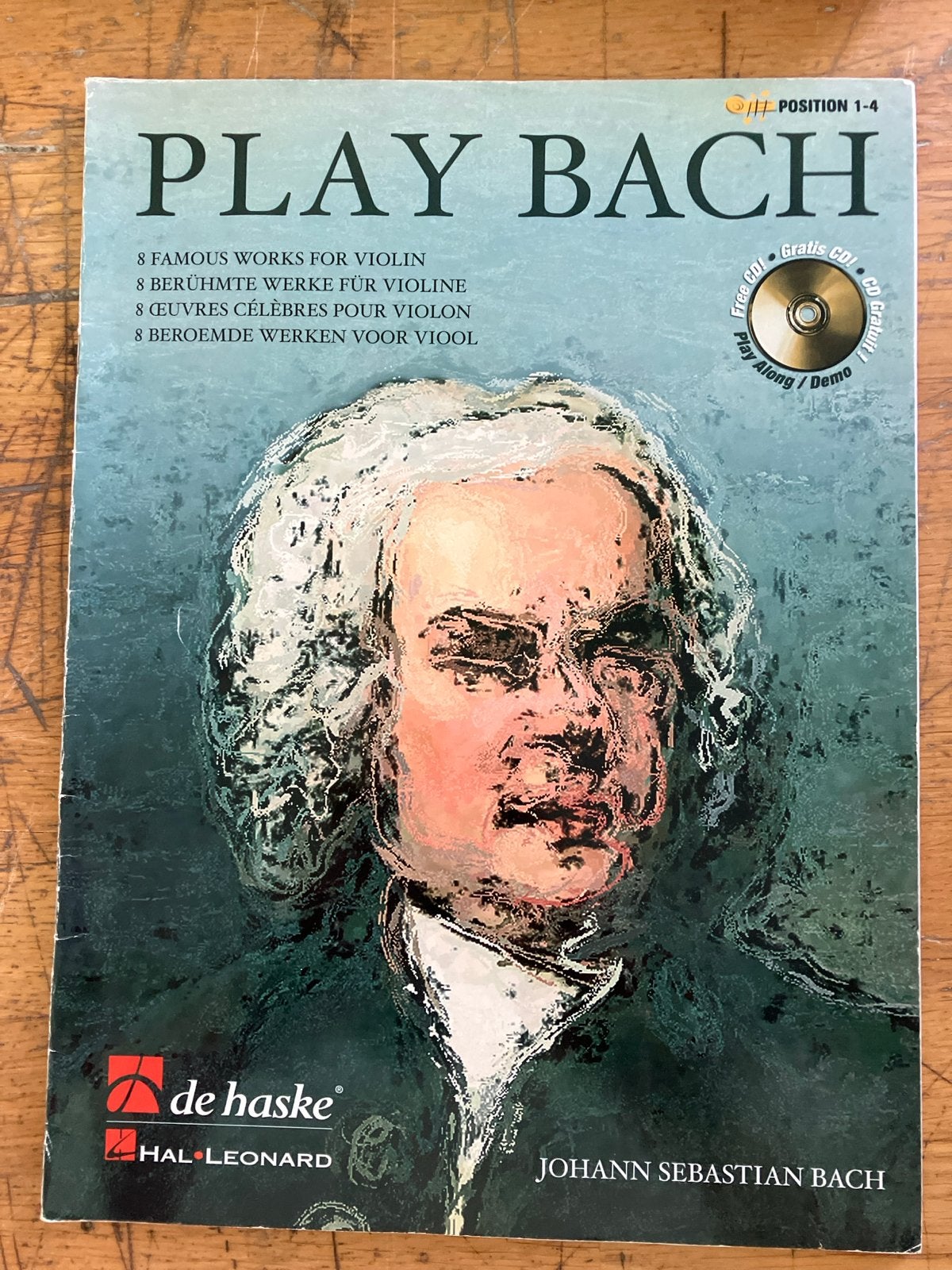 Play Bach - 8 beroemde werken voor viool met CD, Gebruikt, Klassiek, Ophalen of Verzenden, Viool of Altviool