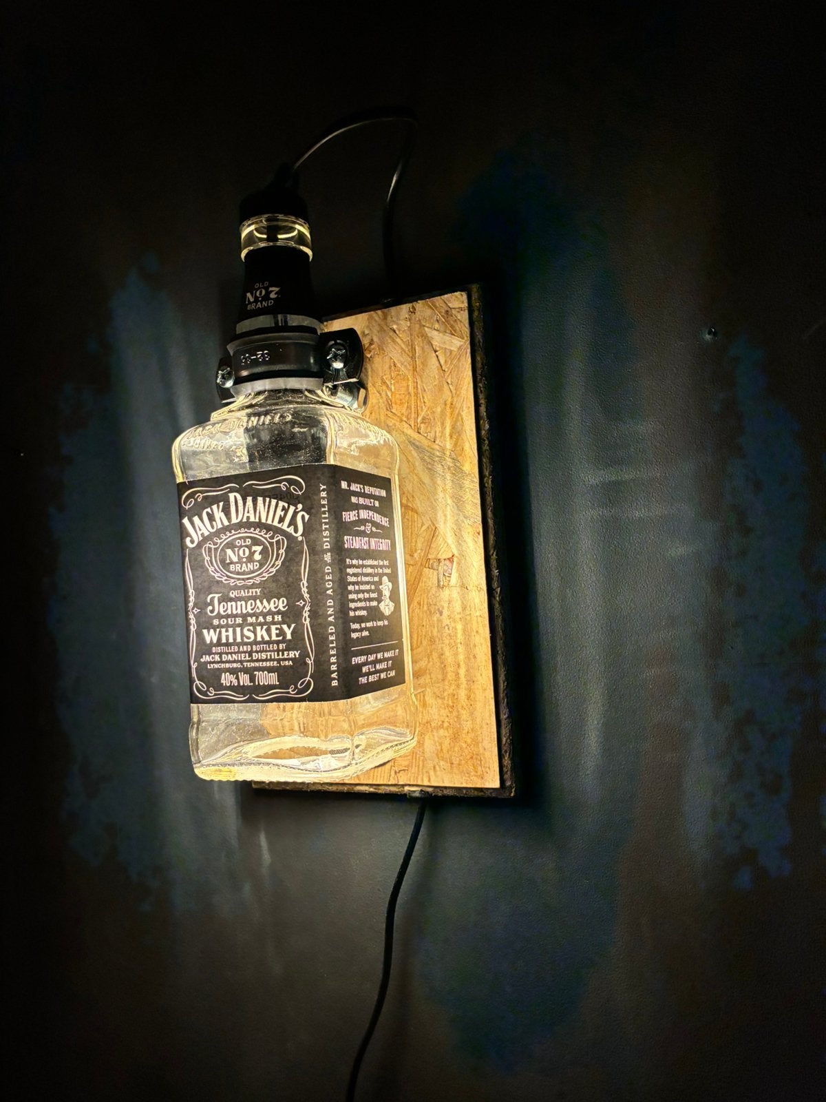 Jack Daniel’s wandlamp, Met schakelaar, Nieuw, Wandlamp, Glas