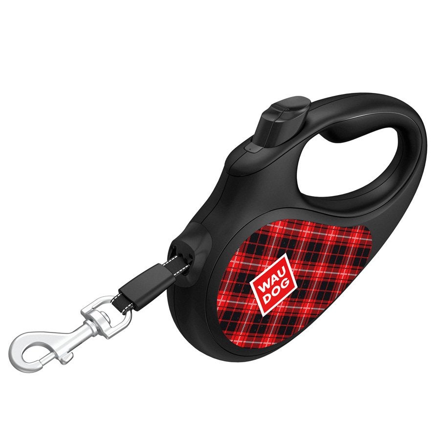 WAUDOG Rollijn / Hondenlijn Red Tartan M 5 Meter Ruim -40%!, Ophalen of Verzenden, Nieuw, Hondenriem