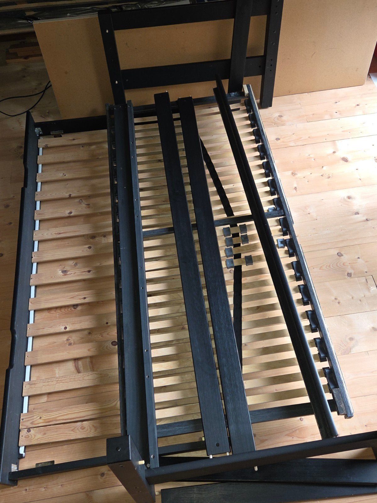 bed, met onderschuifbed (op wieltjes), Ophalen, Gebruikt, 90 cm, Eenpersoons