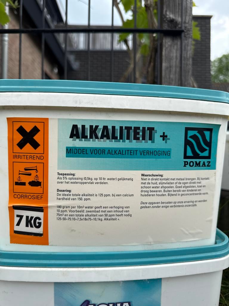 POMAZ Alkaliteit + Middel voor Alkaliteit Verhoging 7KG, Minder dan 4 cm, Overige materialen, Ophalen of Verzenden, Zo goed als nieuw