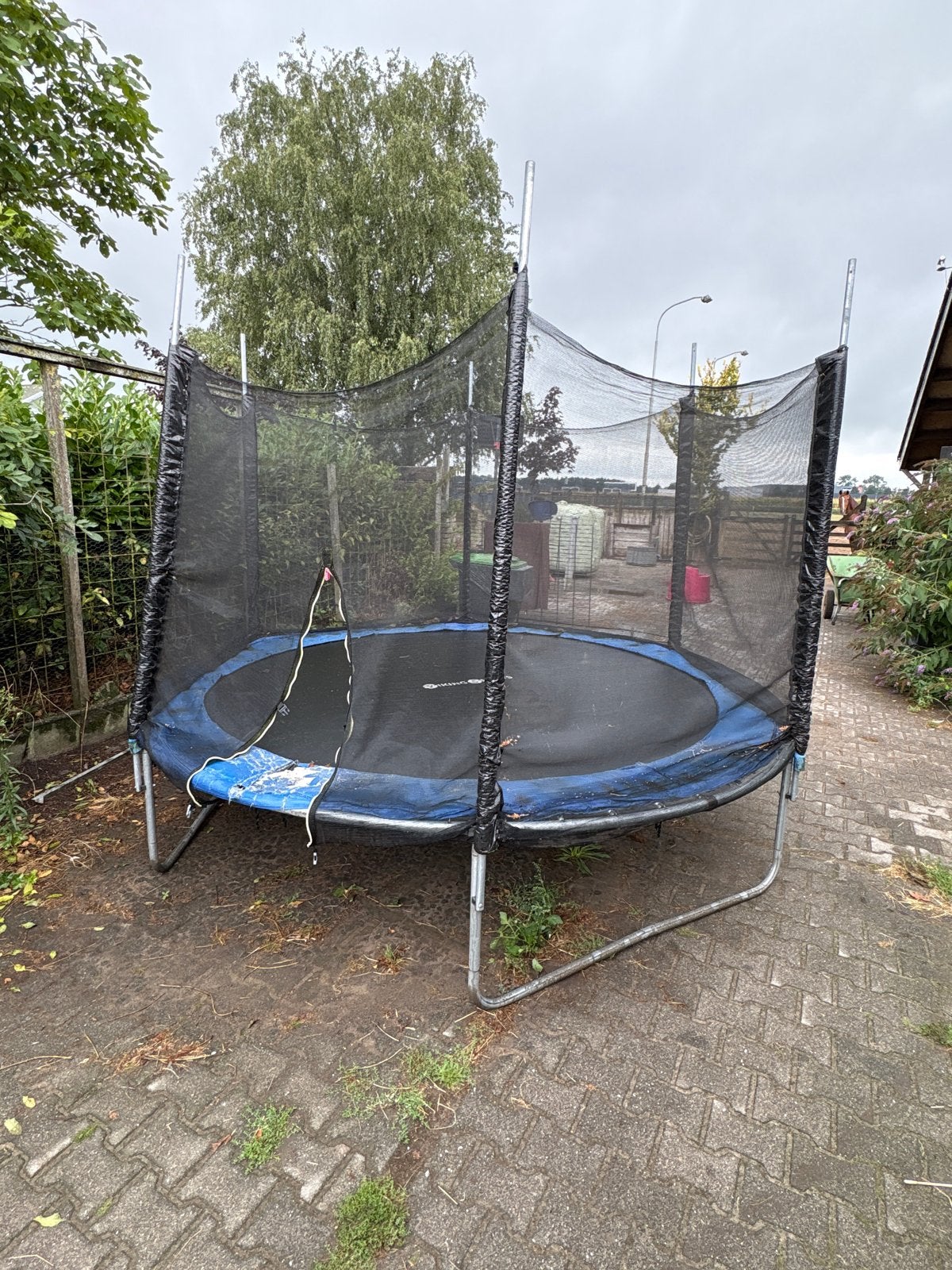 Gebruikte trampoline met veiligheidsnet, Kinderen en Baby's, Speelgoed | Buiten | Trampolines, Ophalen, Gebruikt