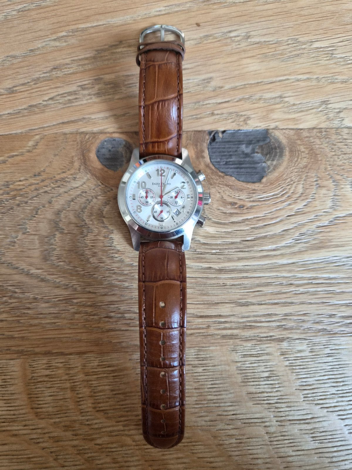 Enzo Tempo horloge - batterij leeg, Overige merken, Staal, Met bandje, Polshorloge