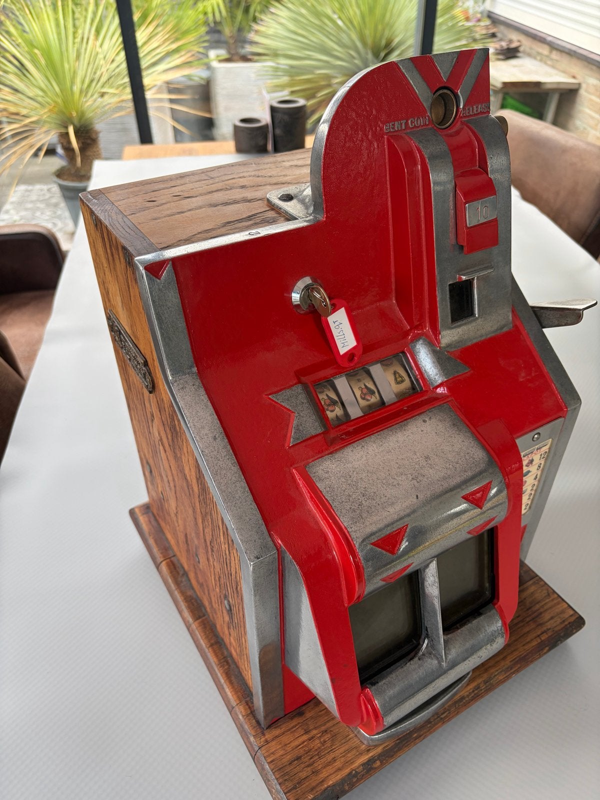 Gokkast Mills QT (slotmachine), Verzamelen, Automaten | Gokkasten en Fruitautomaten, Overige munten, Ophalen, Gebruikt, Met sleutels