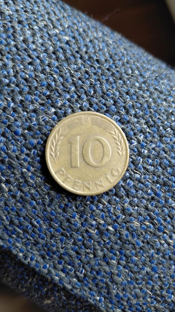 10 pfennig, Ophalen of Verzenden, Duitsland, 10 cent, Losse munt