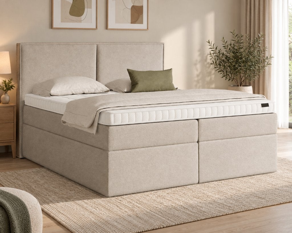 Boxspring Premium Duitse Fabrikant 180x200 cm – Z.G.A.N, Huis en Inrichting, Ophalen, Tweepersoons, Zo goed als nieuw, 180 cm
