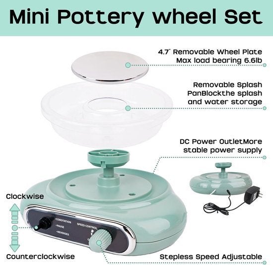 Mini Pottenbakkersschijf – Pottenbakkerswiel, Corvance B.V., Verzenden, Nieuw, Corvancebol@gmail.com