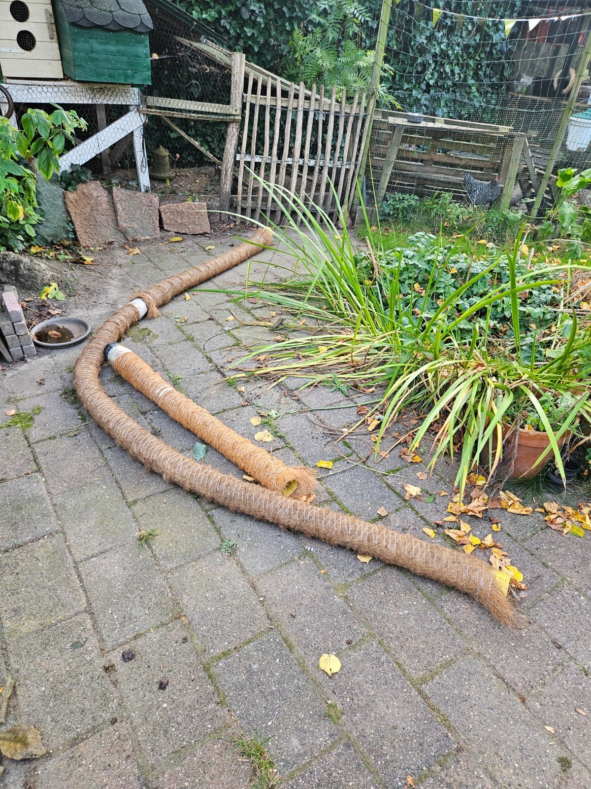 Kokos drainagebuis, 5 meter + 1 meter, Ophalen, Overige materialen, Gebruikt, 6 meter of meer
