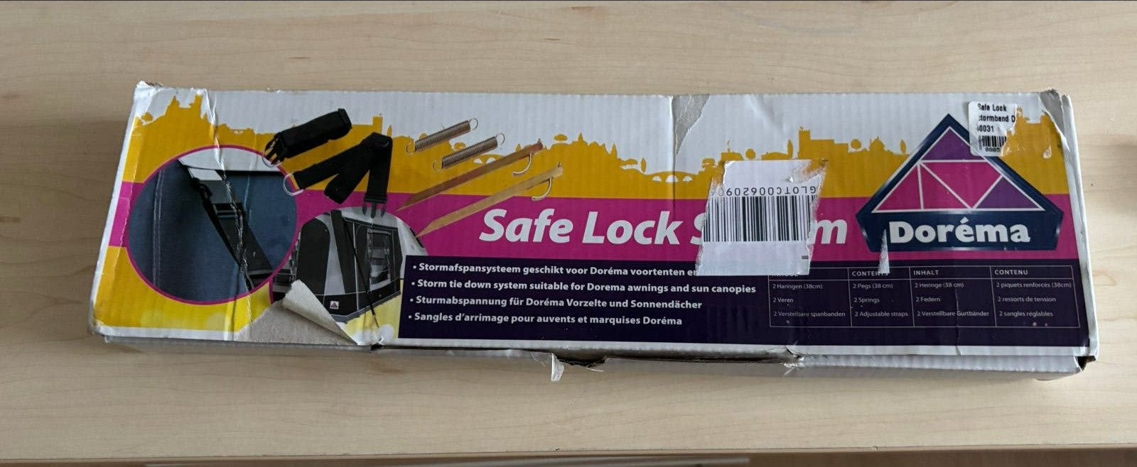Dorema Safe Lock System - Stormbandset voor voortent NIEUW, Caravans en Kamperen, Ophalen of Verzenden, Nieuw