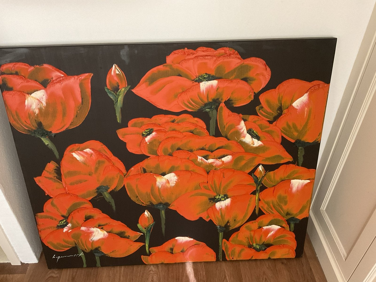 Groot olieverf schilderij, Ophalen