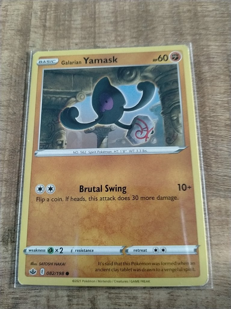 Pokemon Chilling Reign , Galarian Yamask 82/198, Verzenden, Zo goed als nieuw, Losse kaart
