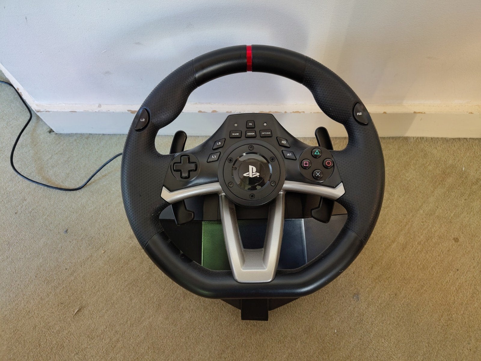 Hori Apex racing wheel (PC,PS3,PS4) + 2 Pedalen, Ophalen of Verzenden, Zo goed als nieuw, Stuur of Pedalen, PlayStation 3