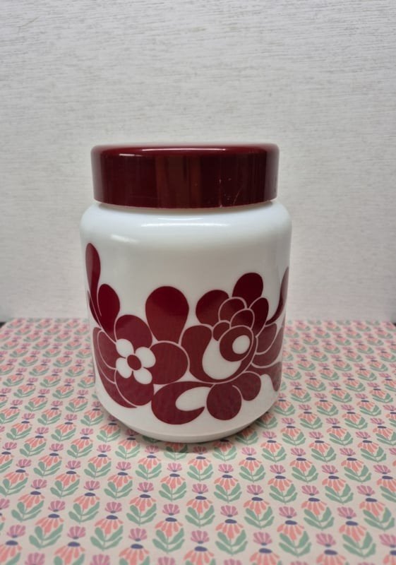 Retro opaline voorraad pot, Ophalen of Verzenden