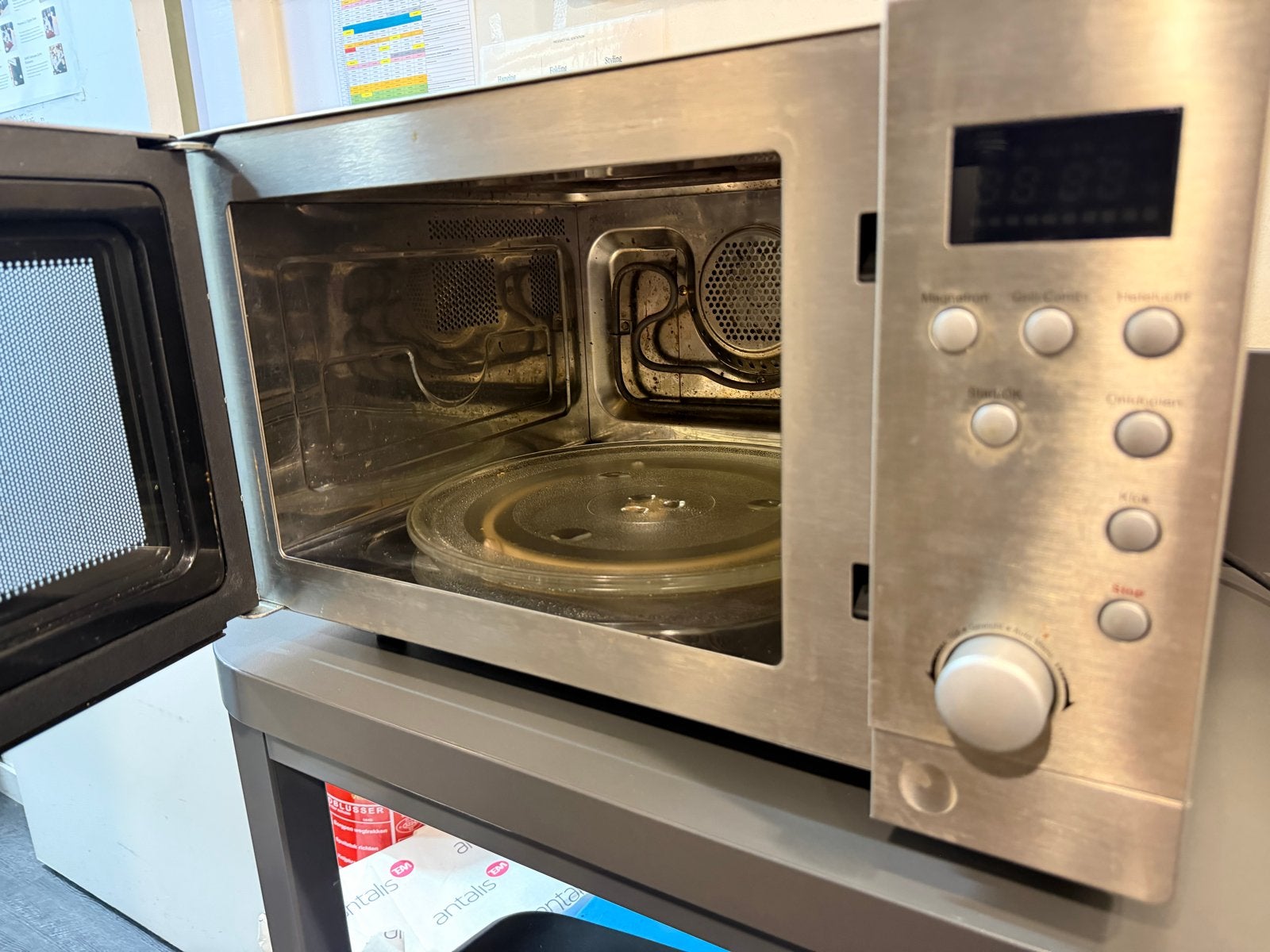 Etna ECM243RVS/E01 Combimagnetron - RVS, Combimagnetron, Gebruikt, Grill, Ophalen of Verzenden