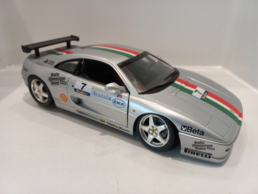 Ferrari F355 #7 Challenge Hot Wheels 1:18 modelauto 144, Ophalen of Verzenden, Zo goed als nieuw, Auto, Hot Wheels