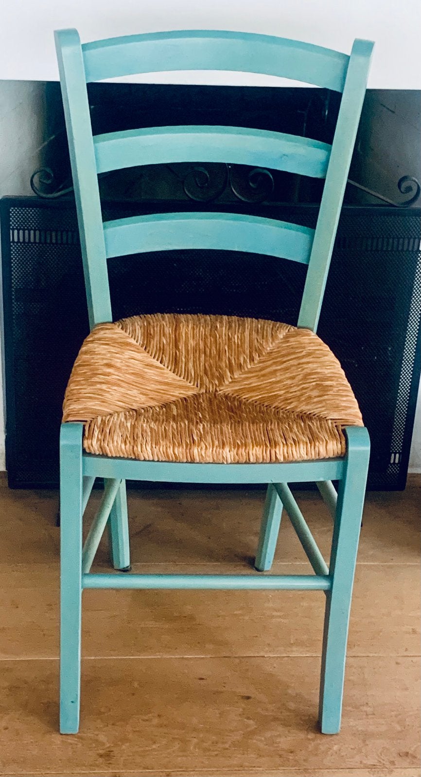 Stoel hout met biezenzitting vintage IKEA, Huis en Inrichting, Stoelen, Ophalen, Zo goed als nieuw, Eén, Hout