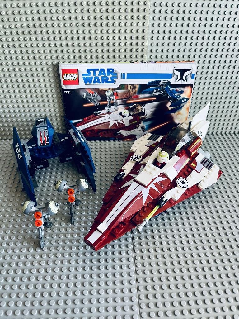 LEGO Star Wars 7751 Ashoka’s Starfighter & Vulture Droid, Gebruikt, Lego, Ophalen of Verzenden, LEGO