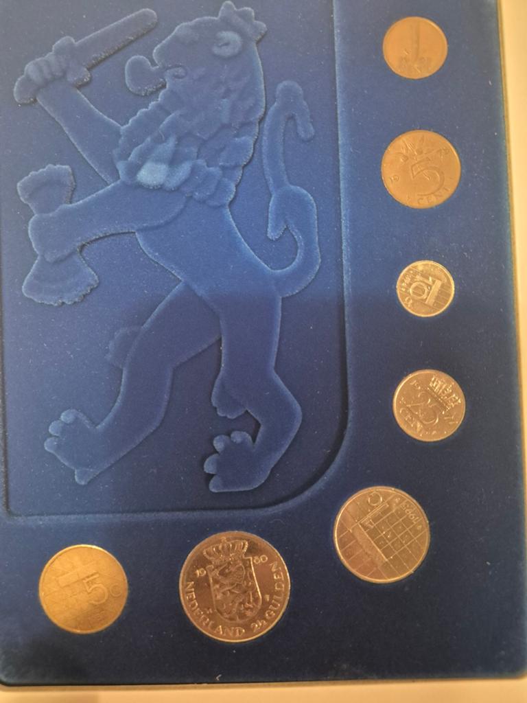 Centiment Nederlandse guldenset incl 2,5 dubbele kop, Postzegels en Munten, Ophalen of Verzenden, Koningin Juliana, Overige waardes
