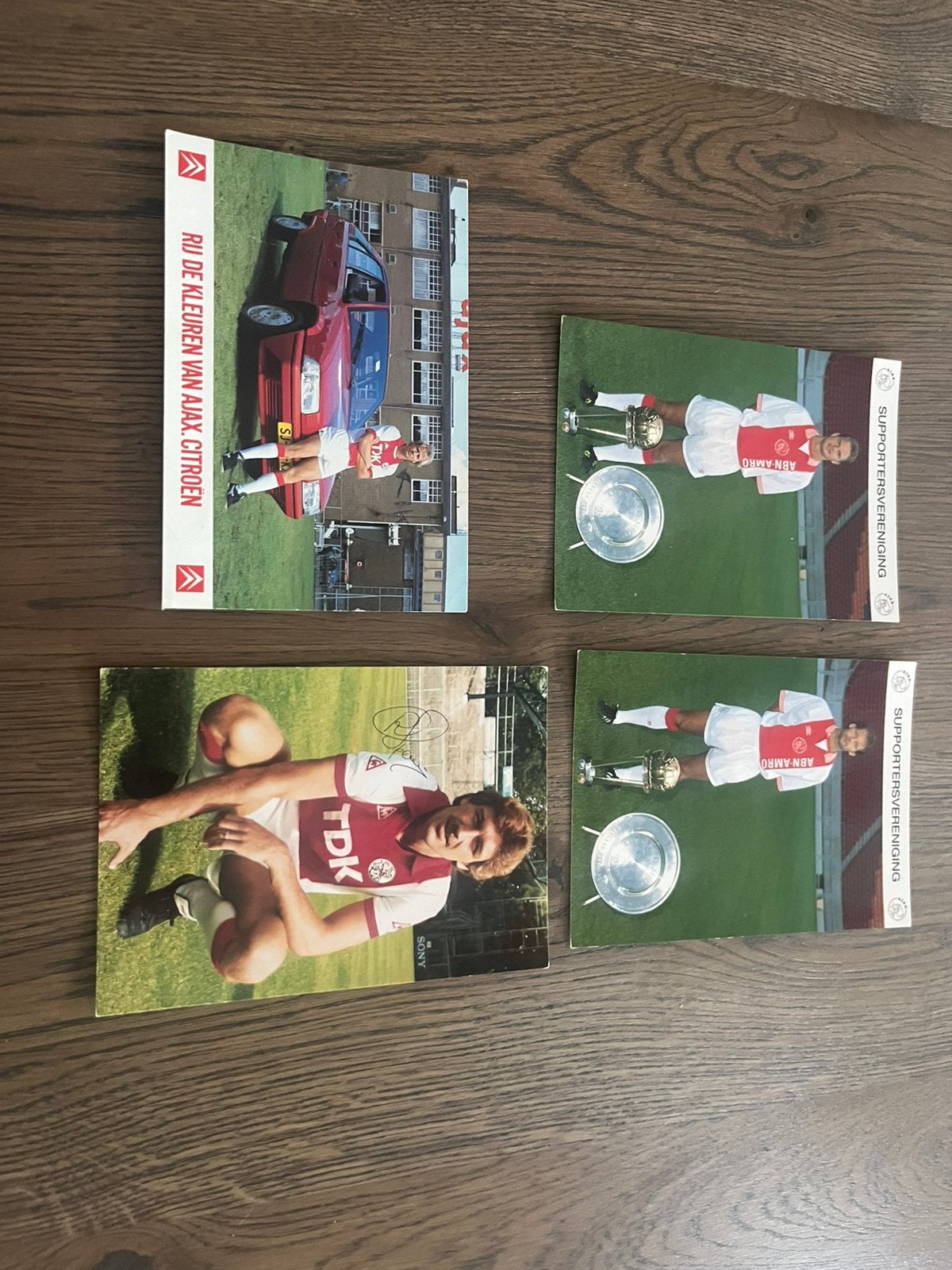 4 OUDERE SPELERS KAARTEN AJAX, Verzamelen, Ophalen of Verzenden, Zo goed als nieuw, Ajax, Spelerskaart