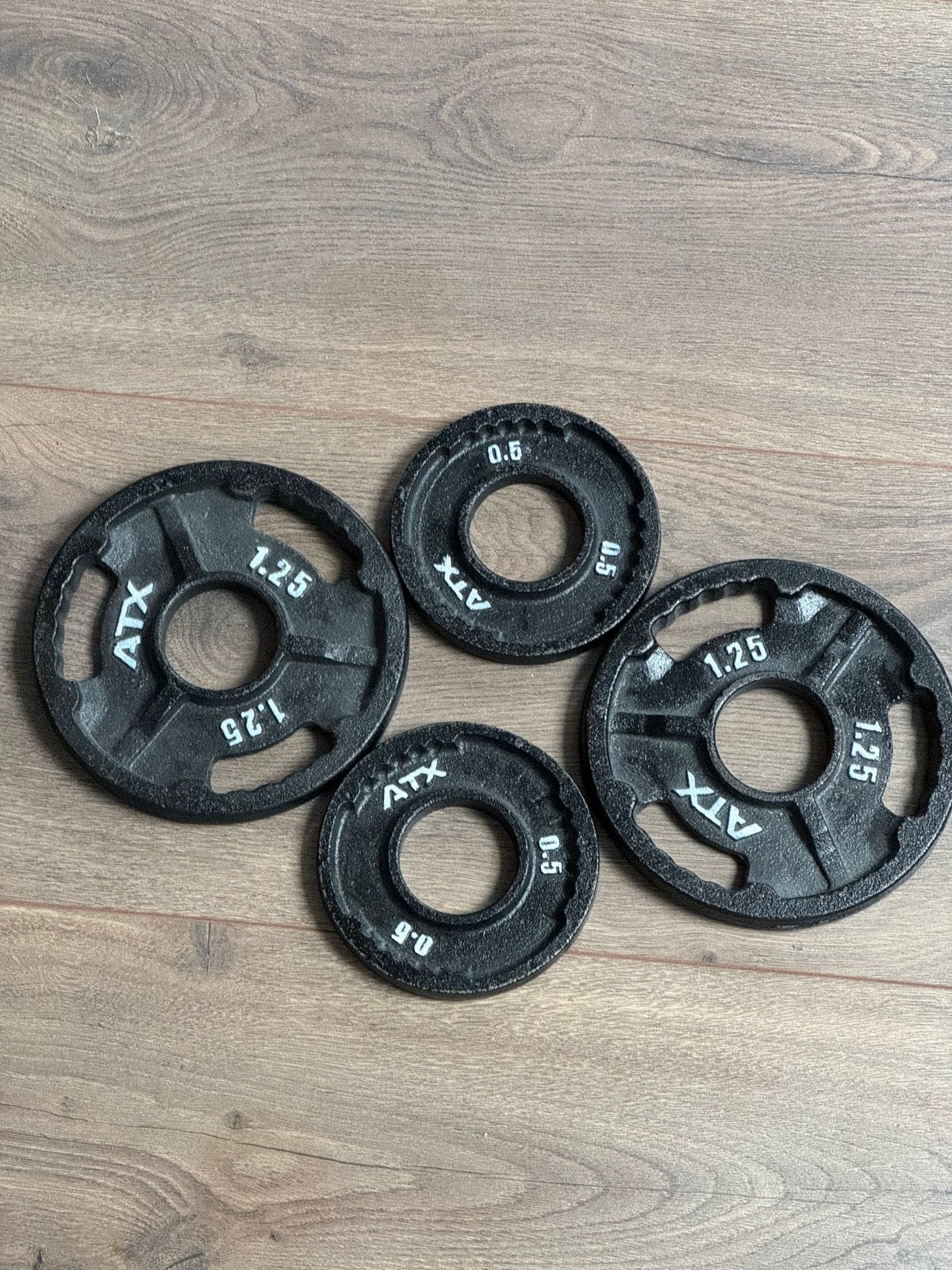 ATX Halterschijven Set - 2x 1.25kg, 2x 0.5kg, Sport en Fitness, Fitnessmaterialen, Ophalen, Gebruikt, Halterschijven