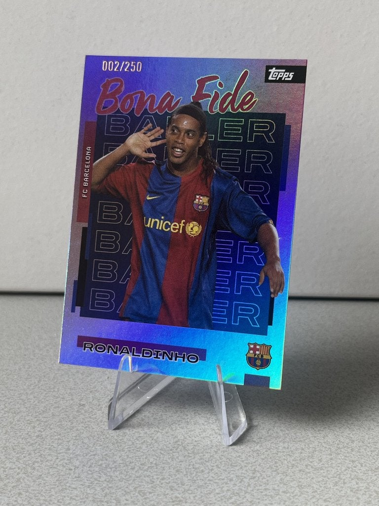 Topps Ronaldinho FC Barcelona Bona Fide Baller /250, Verzamelen, Ophalen of Verzenden, Zo goed als nieuw, Buitenlandse clubs, Spelerskaart