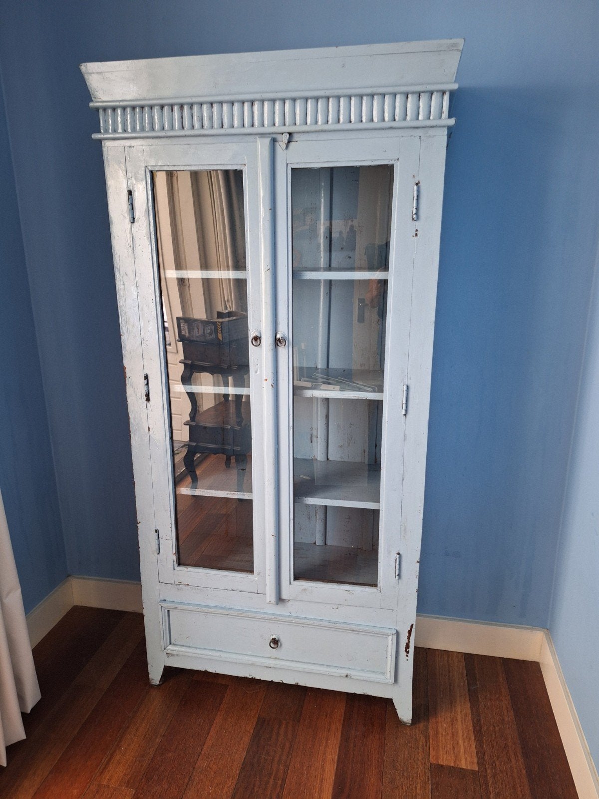 Koloniale kast. lxbxh 89x35,5x180, Ophalen, Gebruikt, Koloniaal, Teakhout