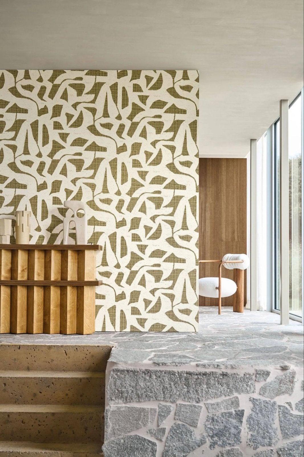 Casamance Vinyl Behang - Modern Abstract Patroon 1 rol, Ophalen, Overige merken, Modern, Vinylbehang