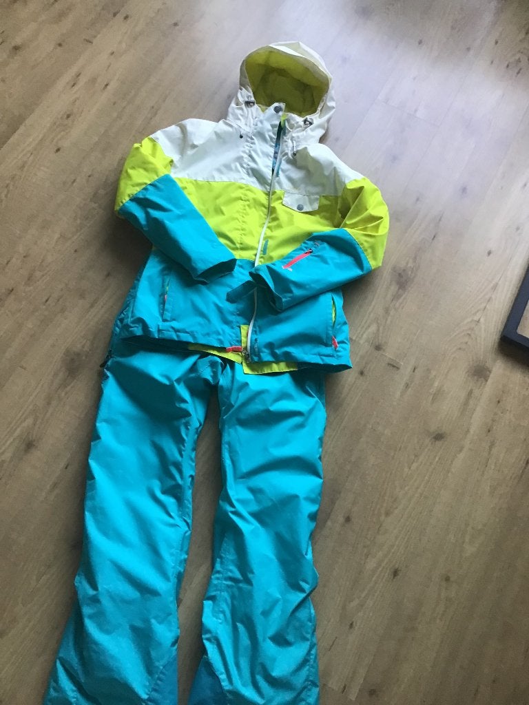Ski jas en broek en skibril, Kleding | Dames, Wintersportkleding, Zo goed als nieuw, Decathlon, Pak, Ophalen