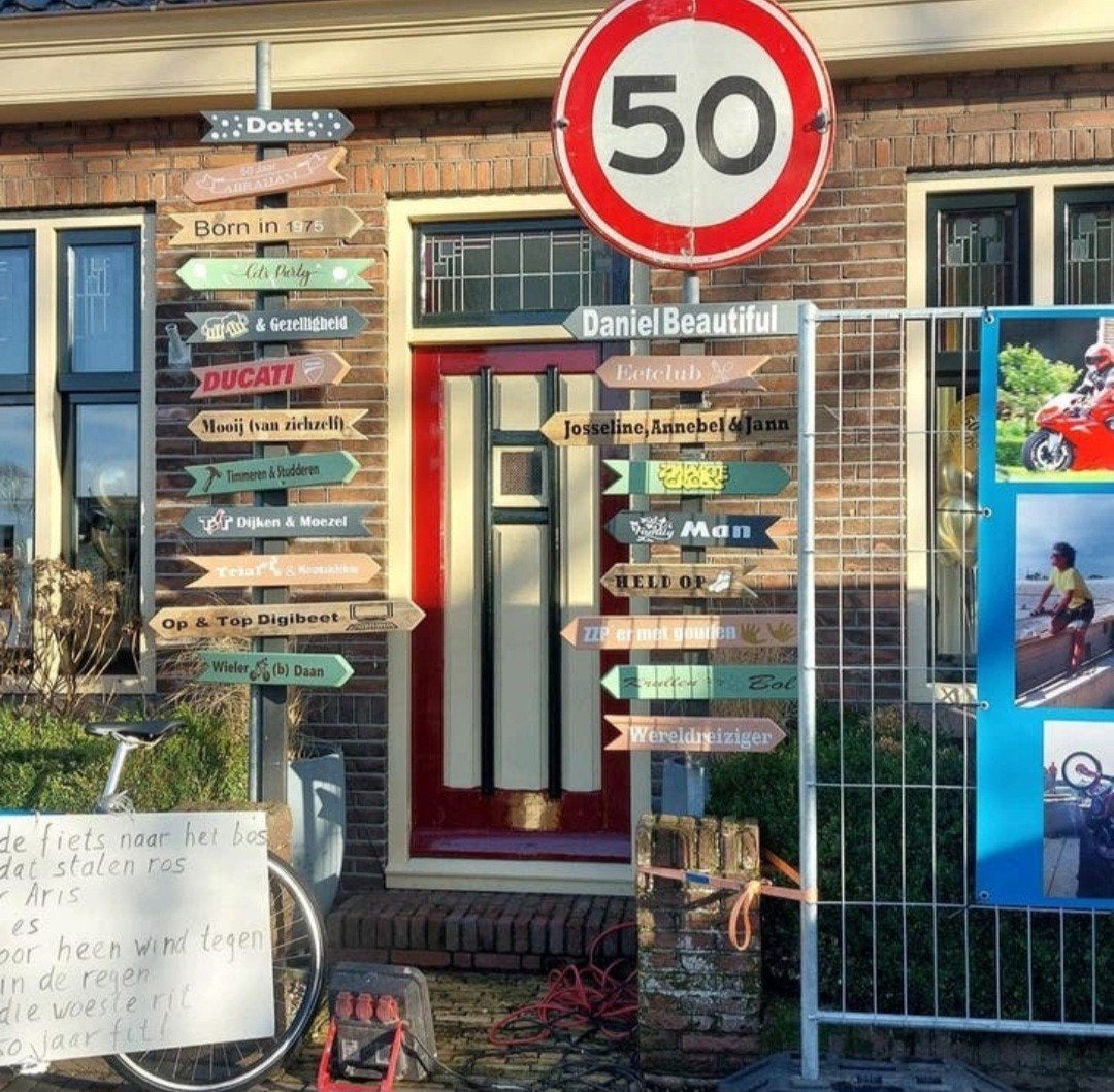 Hand gemaakte examen feest borden Wegwijzers pijlen, Ophalen of Verzenden