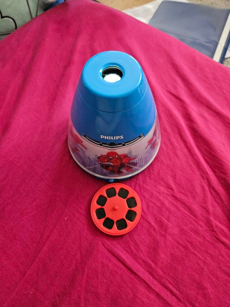 Philips Spiderman Projectorlamp met Schijfjes, Ophalen of Verzenden, Gebruikt