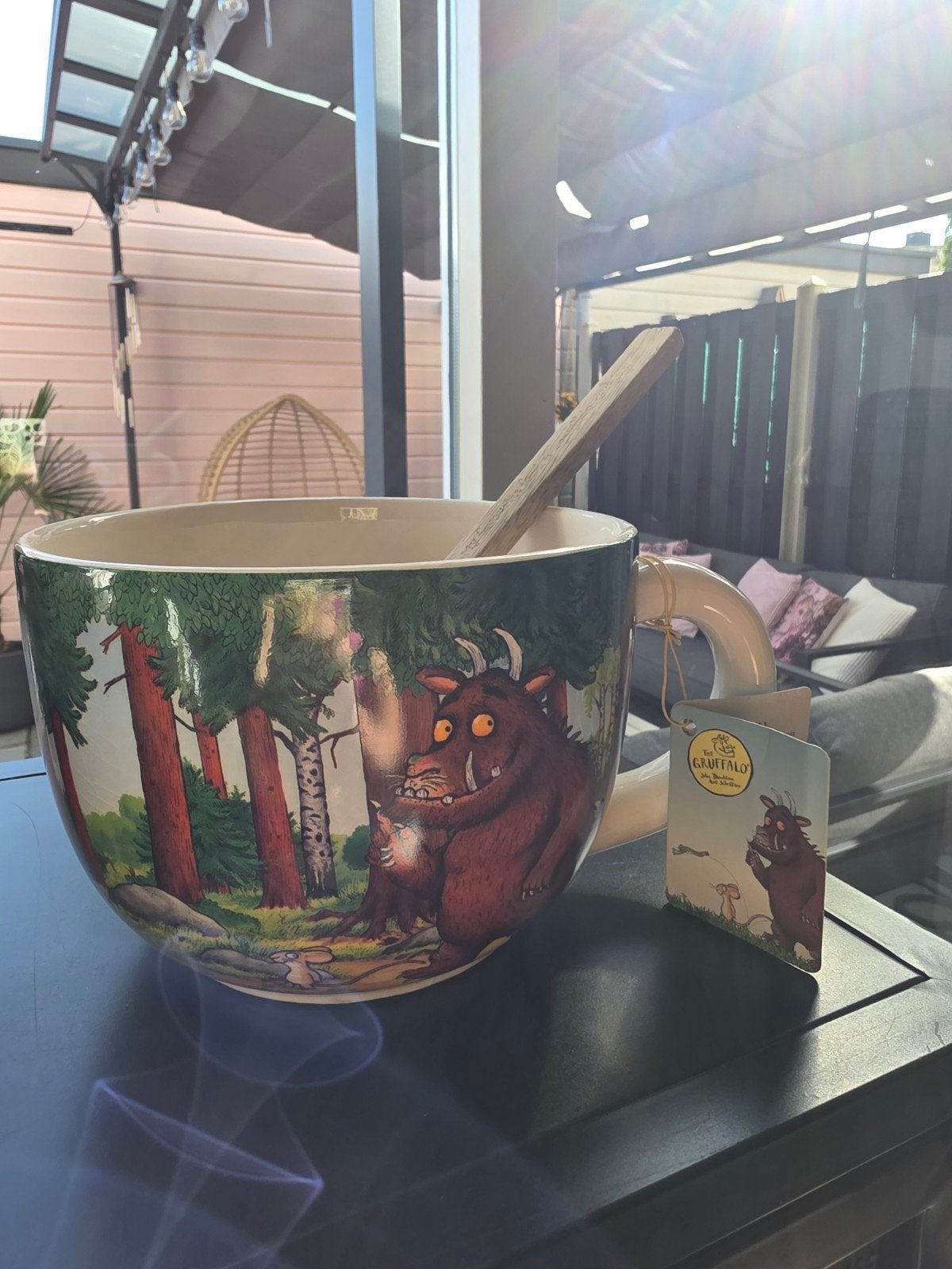 Gruffalo Crumble Mengkom met Houten Lepel - Nieuw, Overige typen, Nieuw, Ophalen of Verzenden, Steen/keramiek