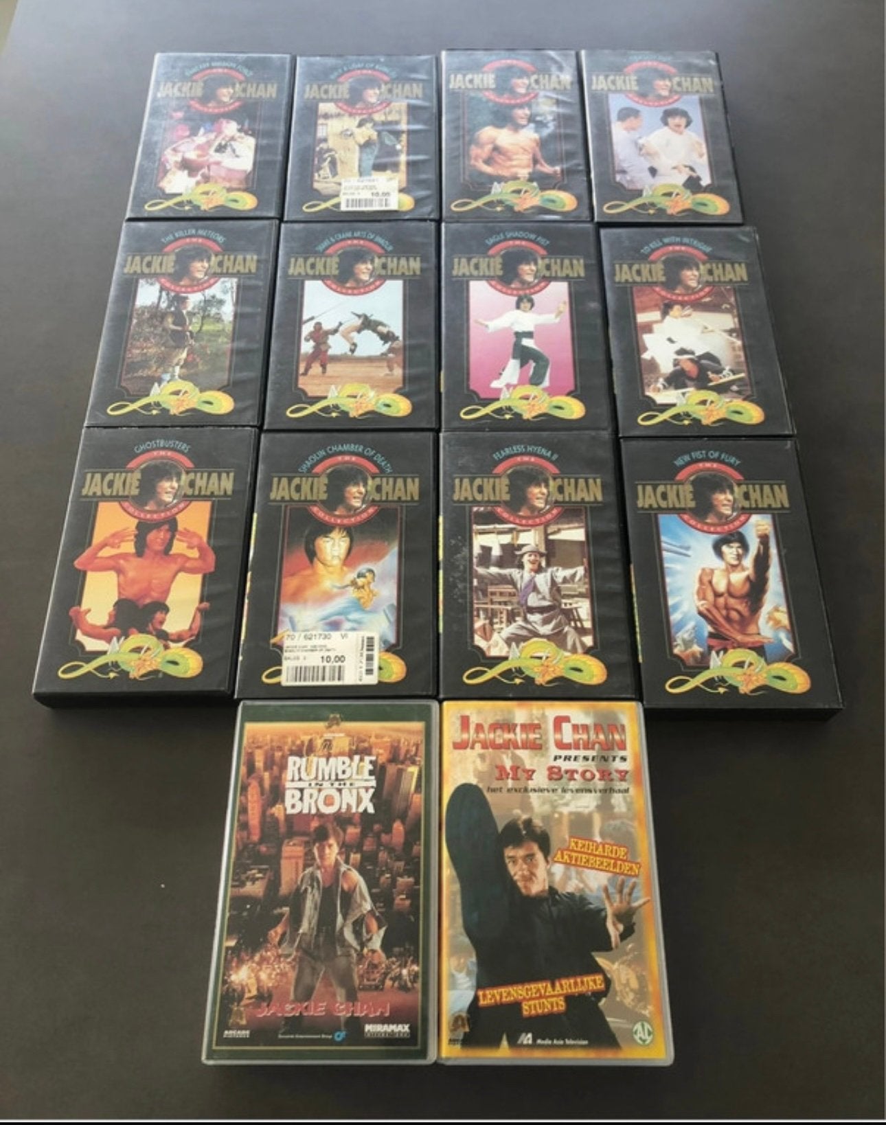 Jackie Chan Kung Fu VHS videos, Cd's en Dvd's, VHS | Film, Alle leeftijden, Ophalen of Verzenden, Gebruikt, Martial arts