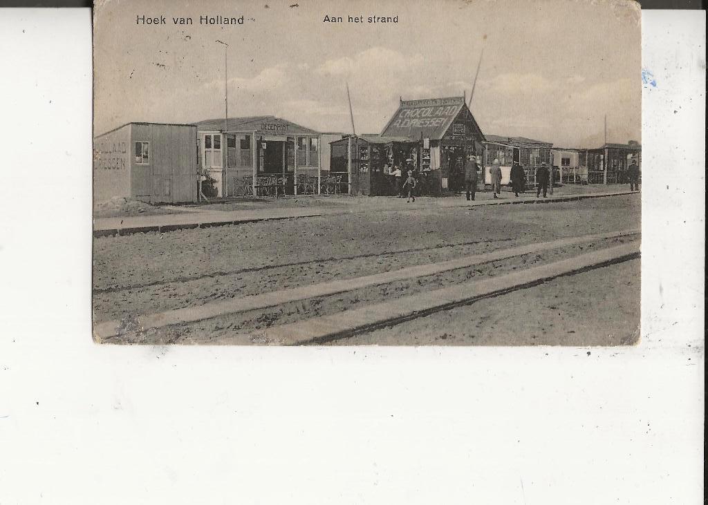 Hoek van Holland Strandtenten Recl.A Driessen Chocolaad 1927, Ophalen of Verzenden, 1920 tot 1940, Gelopen, Zuid-Holland