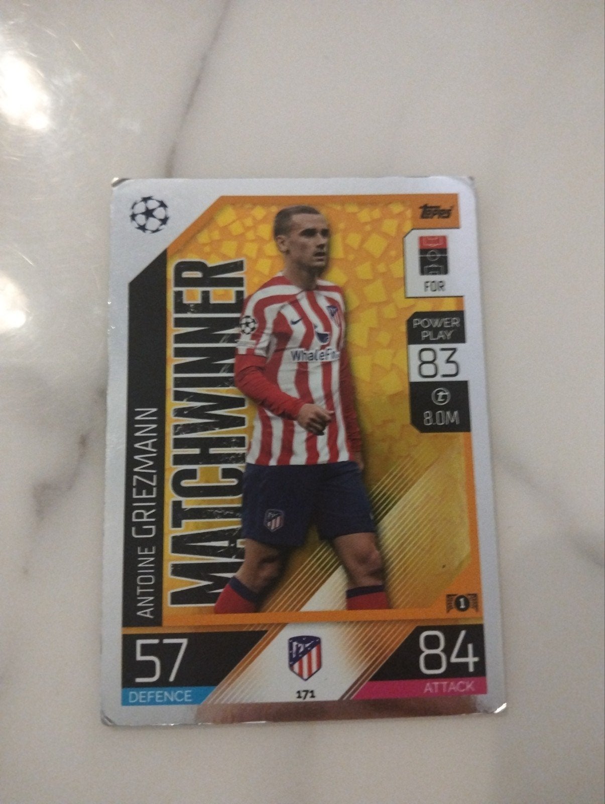 Antoine Griezmann Atletico Madrid panini kaart, Verzamelen, Sportartikelen en Voetbal, Ophalen, Zo goed als nieuw, Buitenlandse clubs
