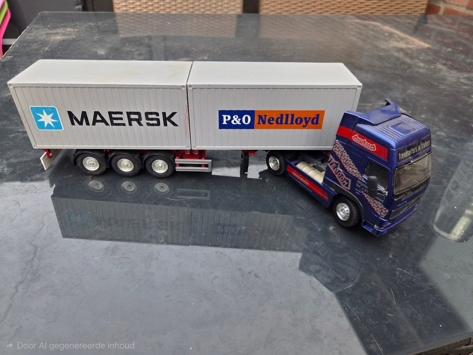 Model vrachtwagen Nooteboom Volvo FH16 met containers, Ophalen, Zo goed als nieuw, 1:32 tot 1:50, Truck