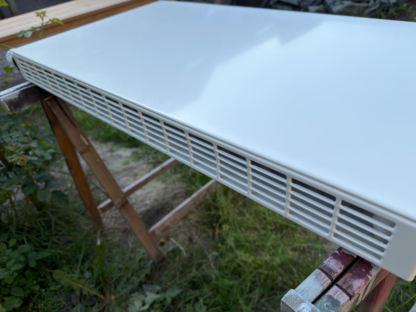 Witte strakke design radiator met - 50x90 Heimeier, Ophalen, 30 tot 80 cm, Gebruikt, Radiator