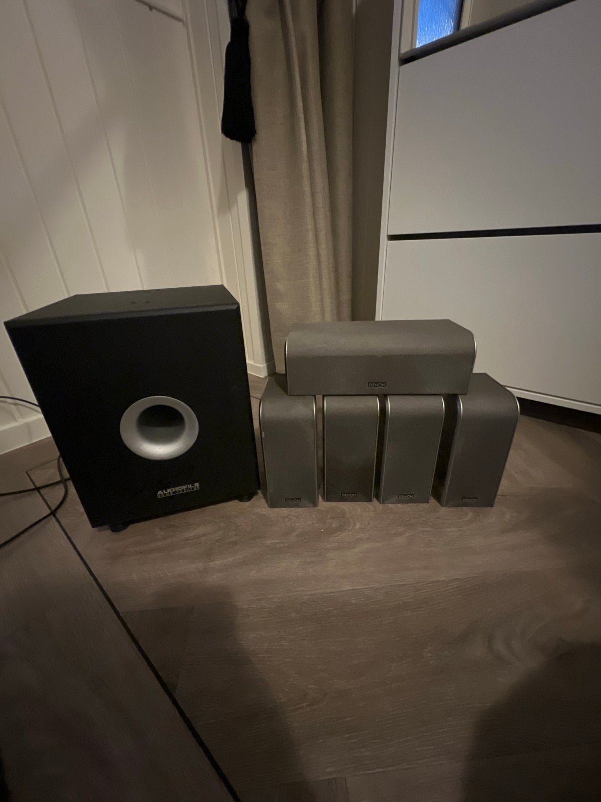 Denon 5.1 Home Theater Systeem met Audiofile Subwoofer, Ophalen, Gebruikt, 70 watt of meer, 5.1-systeem