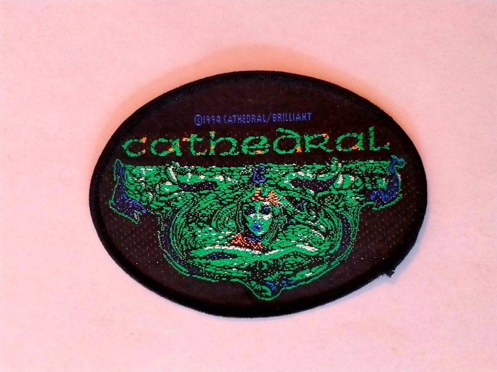 Cathedral band rock muziek kleding embleem patch RARE, Ophalen of Verzenden, Zo goed als nieuw, Kleding